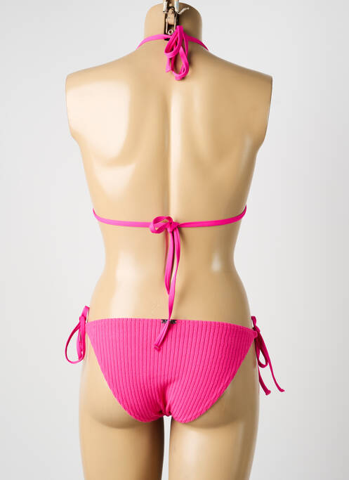 Maillot de bain 2 pièces stretch haut soutien-gorge avec mousse de rembourrage amovible rose KIWI femme