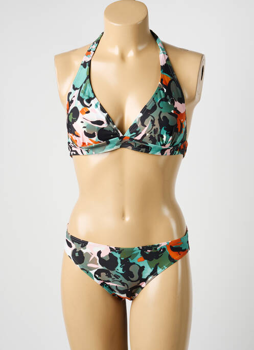Maillot de bain 2 pièces stretch haut soutien-gorge avec mousse de rembourrage amovible vert BLUE LOBSTER femme