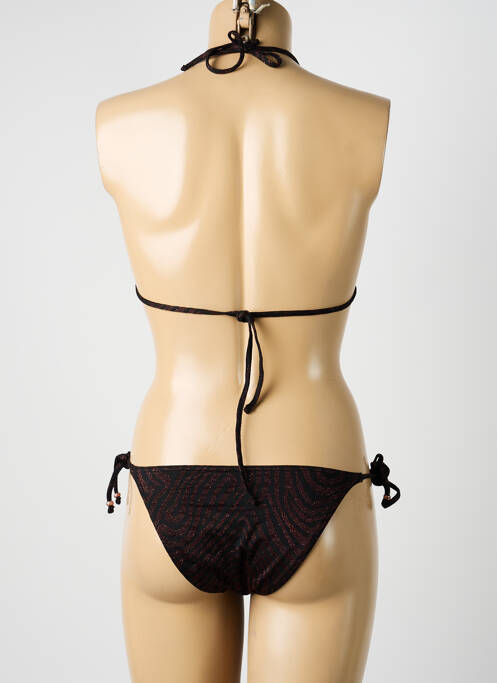Maillot de bain 2 pièces stretch haut soutien-gorge avec mousse de rembourrage amovible noir DOLLY & JANE femme