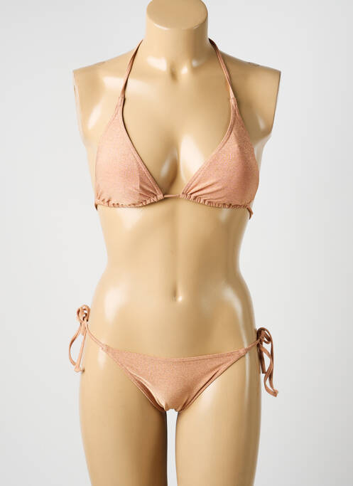 Maillot de bain 2 pièces stretch haut soutien-gorge avec mousse de rembourrage amovible beige BLUE LOBSTER femme