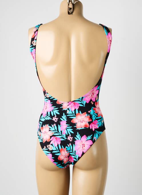 Maillot de bain 1 pièce effet matière satinée haut soutien-gorge balconnet noir LOLITA ANGELS femme