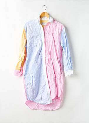 Robe mi-longue manches longues manches longues rose FIGARET femme