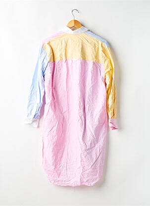Robe mi-longue manches longues manches longues rose FIGARET femme
