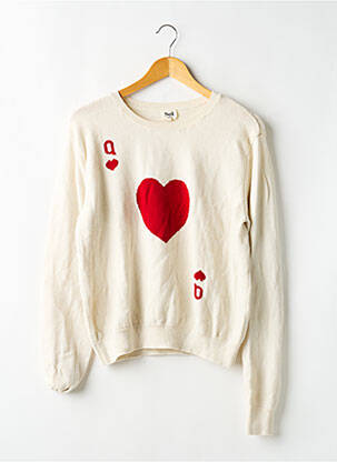 Pull stretch manches longues beige SOI PARIS femme