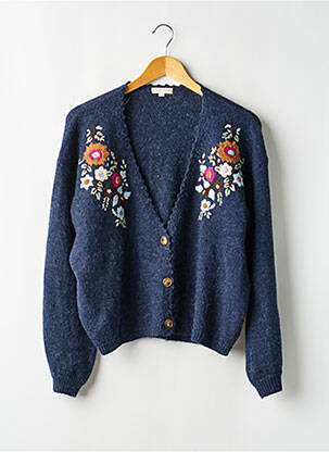 Gilet manches longues stretch bleu LOUISE MISHA femme