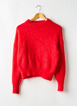 Pull stretch manches longues rouge SURPRISE femme