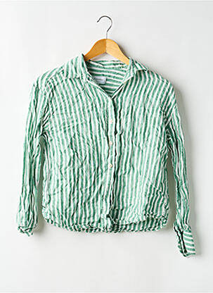 Chemisier coupe droite manches longues vert FIGARET femme