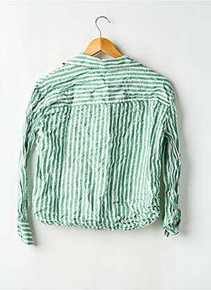 Chemisier coupe droite manches longues vert FIGARET femme