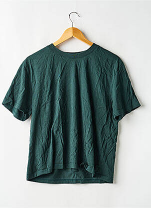 T-shirt coupe droite manches courtes vert ELISE CHALMIN femme