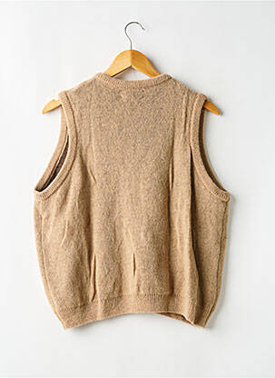 Gilet sans manche maille fine marron BALZAC femme