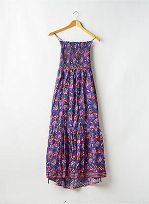 Robe longue imprimé fleurs sans manche bleu LOUISE MISHA femme