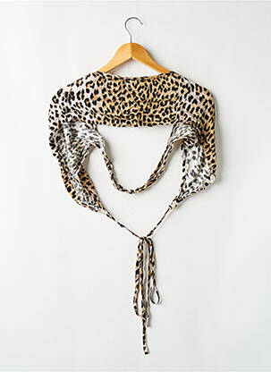 Top coupe cintrée sans manche beige ROUJE femme
