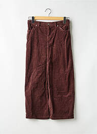 Jupe longue taille normale marron CÔTELÉ femme