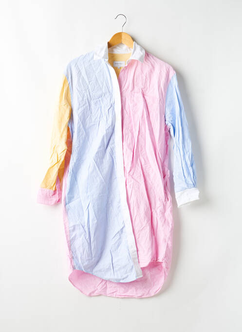 Robe mi-longue manches longues manches longues rose FIGARET femme