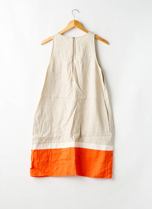 Robe mi-longue sans manche sans manche beige ALESSANDRA femme