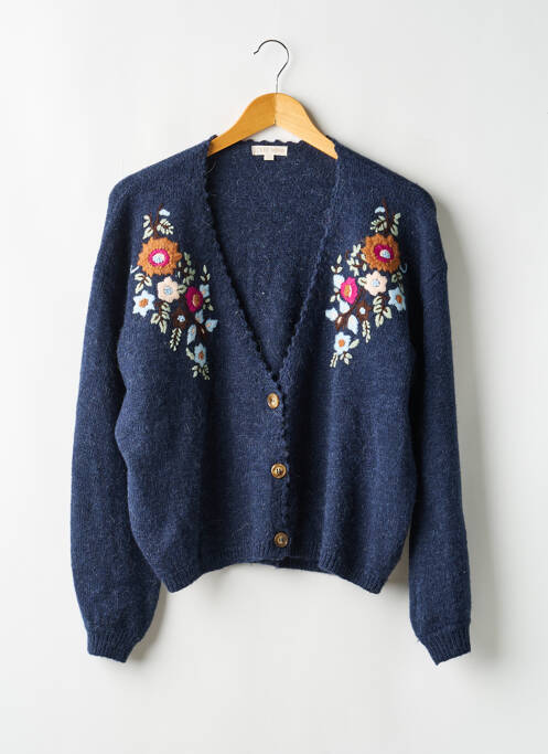 Gilet manches longues stretch bleu LOUISE MISHA femme