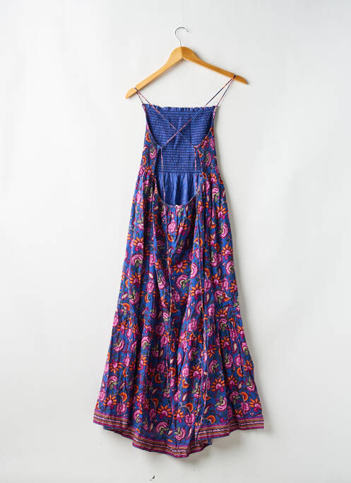 Robe longue imprimé fleurs sans manche bleu LOUISE MISHA femme