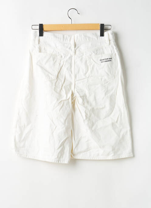 Bermuda coupe droite taille normale blanc COMPTOIR DES COTONNIERS femme