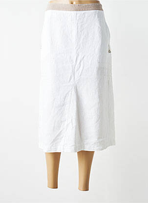 Jupe mi-longue taille à pinces beige DANIELA DALLAVALLE femme