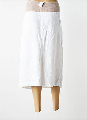 Jupe mi-longue taille à pinces beige DANIELA DALLAVALLE femme