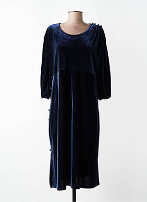 Robe mi-longue manches 3/4 manches 3/4 bleu JEAN MARC PHILIPPE femme