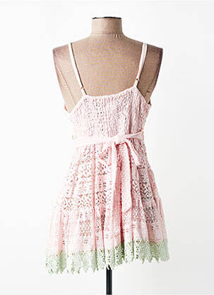 Tunique manches longues col v rose ANTICA SARTORIA femme