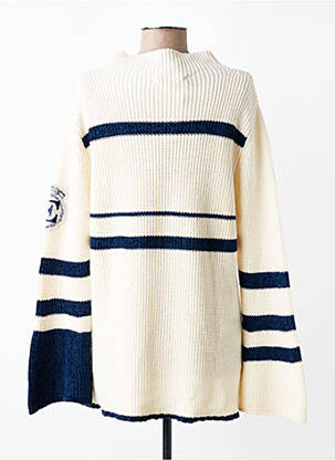 Pull tunique stretch manches longues beige ELISA CAVALETTI femme