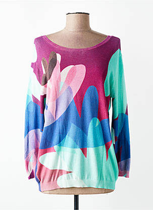 Pull stretch manches longues vert ANNA & GABRI femme