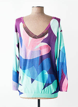 Pull stretch manches longues vert ANNA & GABRI femme