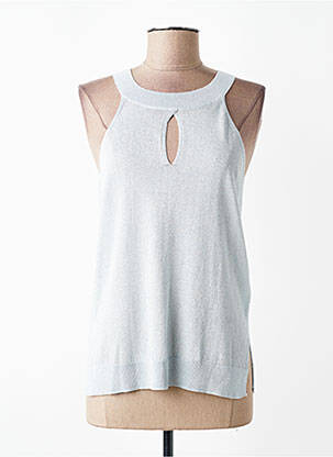 Top sans manche sans manche argent ANDAM femme