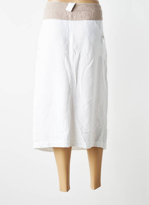 Jupe mi-longue taille à pinces beige DANIELA DALLAVALLE femme