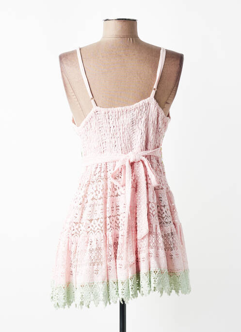 Tunique manches longues col v rose ANTICA SARTORIA femme