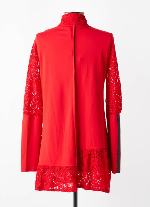 Tunique manches longues fermeture boutonnée sur le devant rouge ELISA CAVALETTI femme