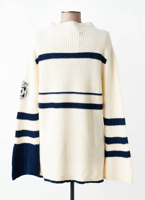 Pull tunique stretch manches longues beige ELISA CAVALETTI femme