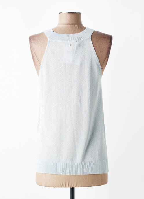 Top sans manche sans manche argent ANDAM femme