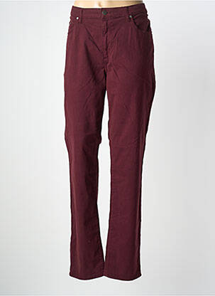 Pantalon droit stretch taille normale violet KANOPE femme