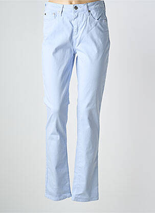Pantalon droit stretch taille normale bleu KANOPE femme