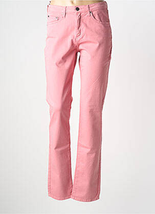 Pantalon slim tissage popeline taille normale rose KANOPE femme