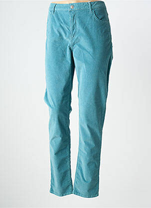 Pantalon droit stretch taille normale bleu KANOPE femme