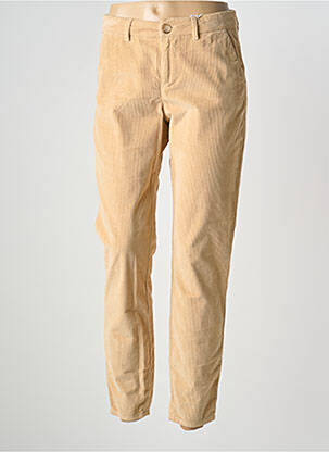 Pantalon droit stretch taille normale beige KANOPE femme