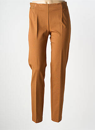 Pantalon slim taille élastique taille normale marron ANNA SERAVALLI femme