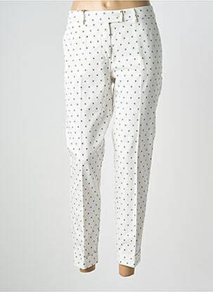 Pantalon chino fermeture zippée sous rabat boutonné taille normale blanc MÊME BY GIAB'S femme