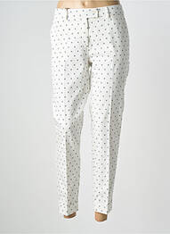 Pantalon chino fermeture zippée sous rabat boutonné taille normale blanc MÊME BY GIAB'S femme