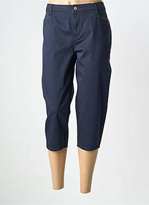 Pantacourt stretch taille normale bleu KANOPE femme