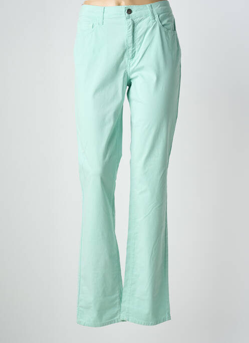 Pantalon droit stretch taille normale vert KANOPE femme