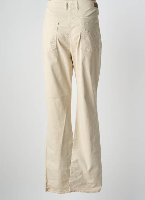 Pantalon droit stretch taille normale beige KANOPE femme
