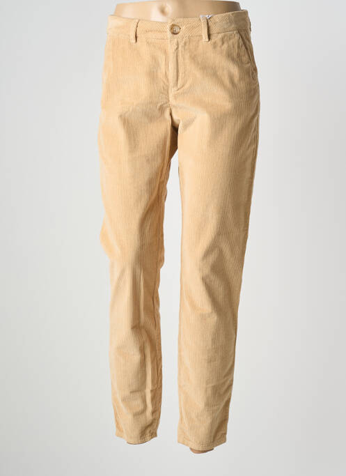 Pantalon droit stretch taille normale beige KANOPE femme