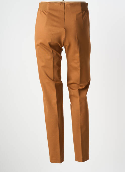 Pantalon slim taille élastique taille normale marron ANNA SERAVALLI femme