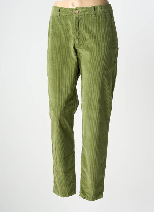 Pantalon droit stretch taille normale vert KANOPE femme