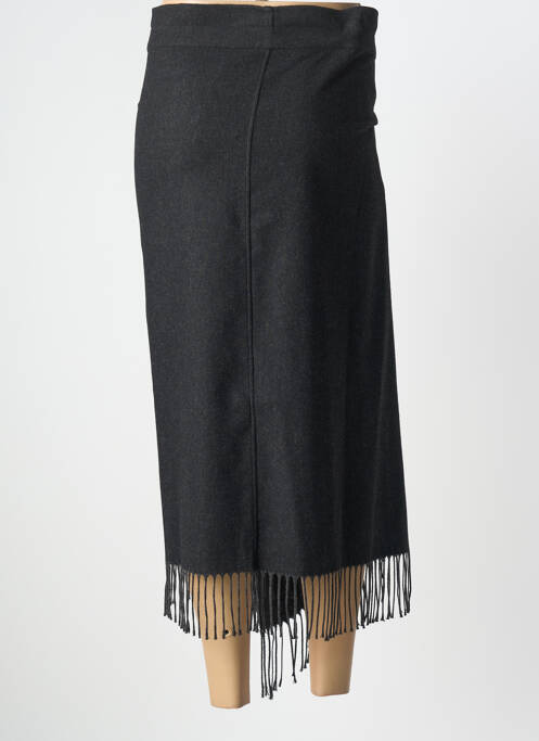 Jupe mi-longue stretch gris DIEGA femme